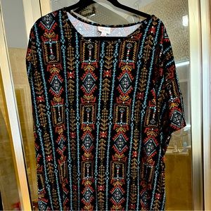 Lularoe Aztec print Irma top size small REDUCED TO SELL!!